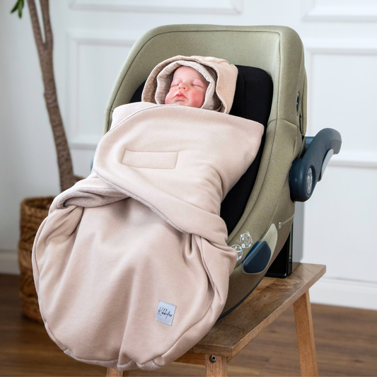 Einschlagdecke aus Baumwolle & Fleece - "Happy " in verschiedenen Designs