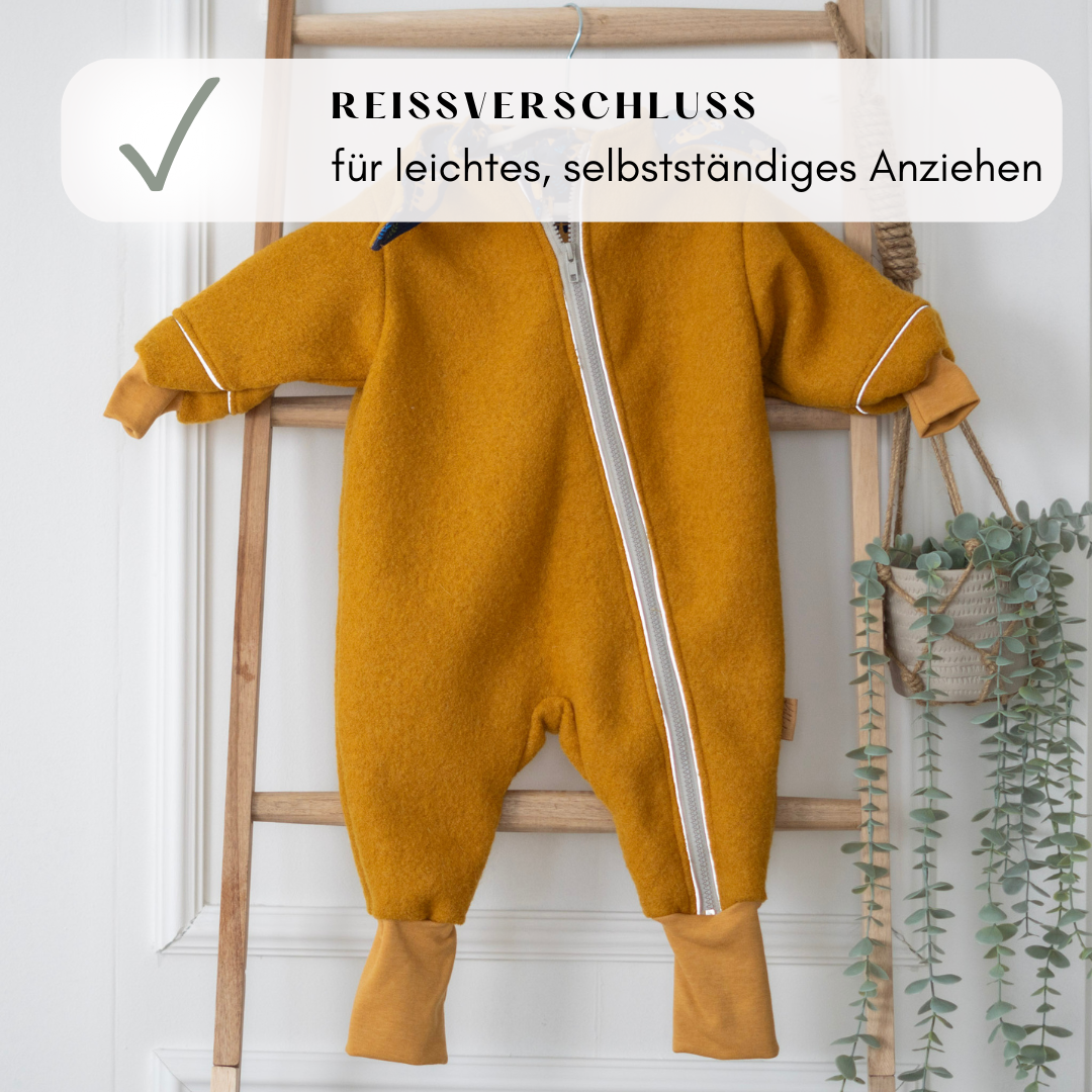 Wollwalk Overall mitwachselnd "Faultier"