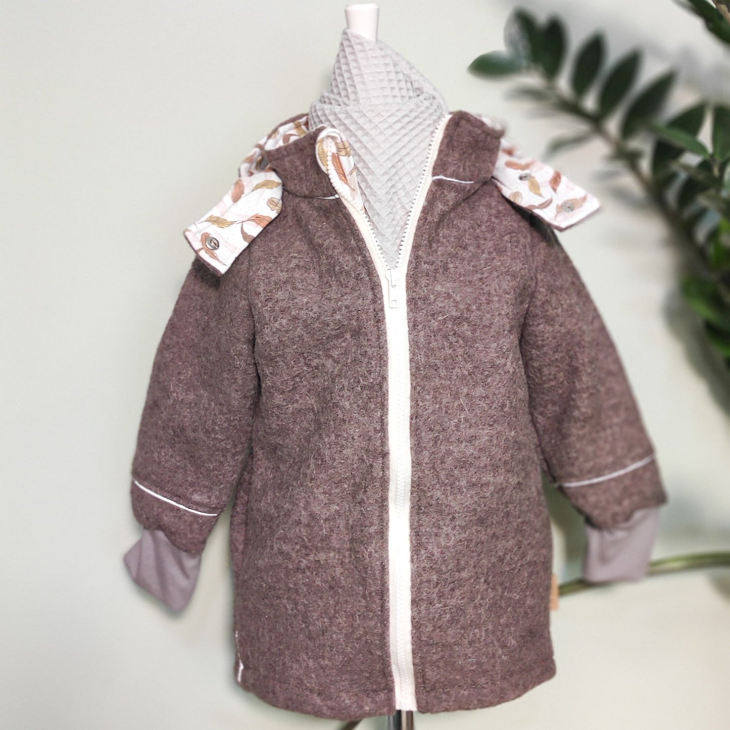 Wollwalk Jacke "Alex" Haselnuss Größe 74/80