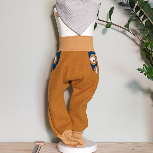Wollwalk Hose "Alex" senf Größe 86/92