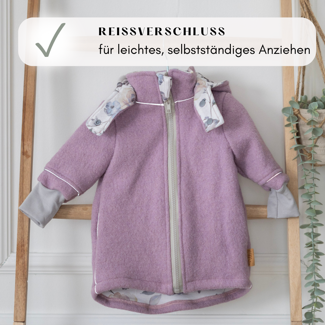 Wollwalk Jacke "Rose" 74/80