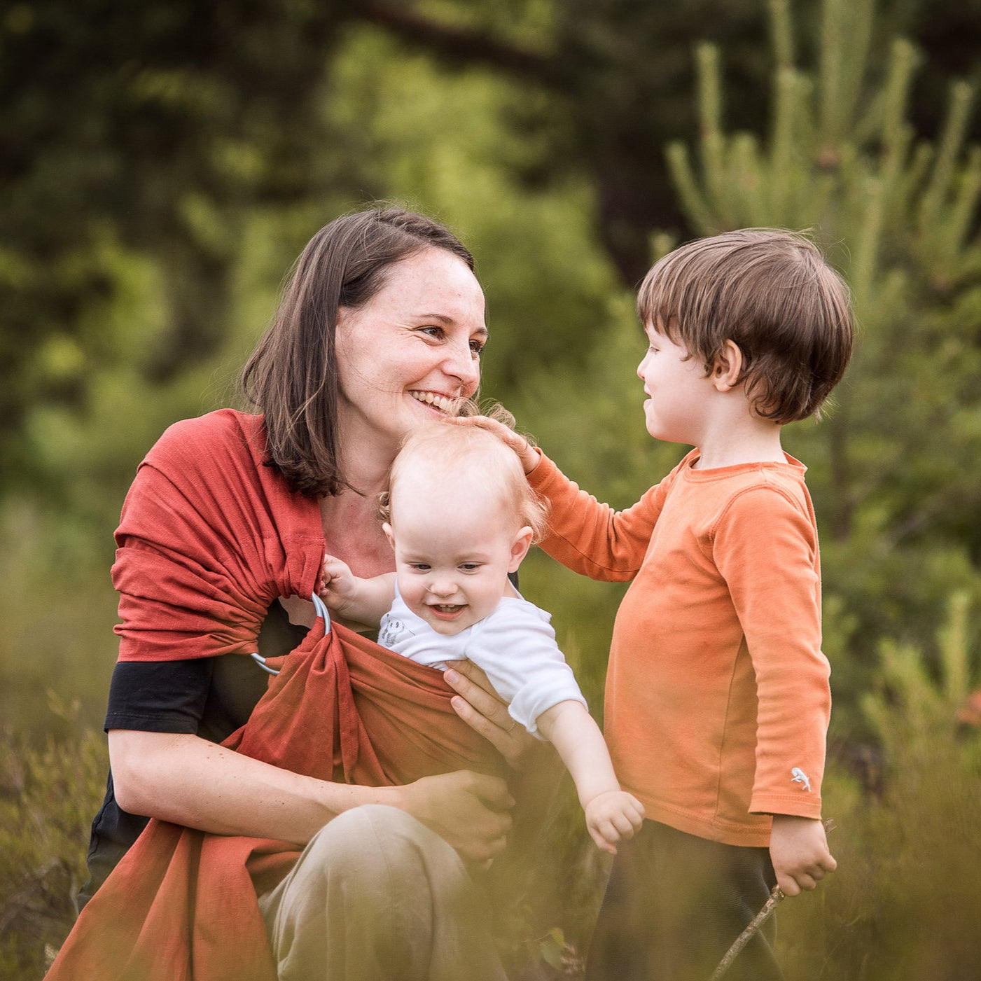 Ring Sling aus Leinen - Valentina -