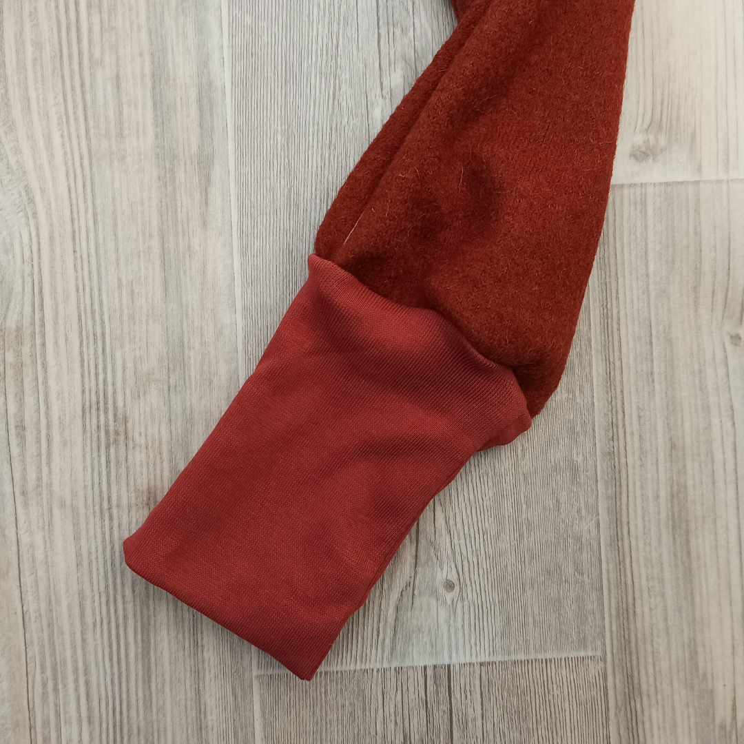 Wollwalkhose von Kikkifax, Modell: Alex, Farbe: Terra, Detail 2