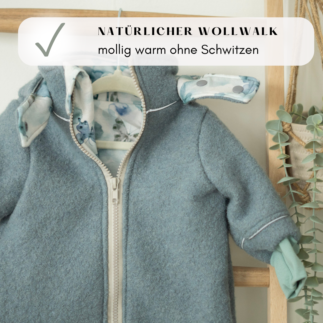 Wollwalk Jacke "Schmetterling" 74/80