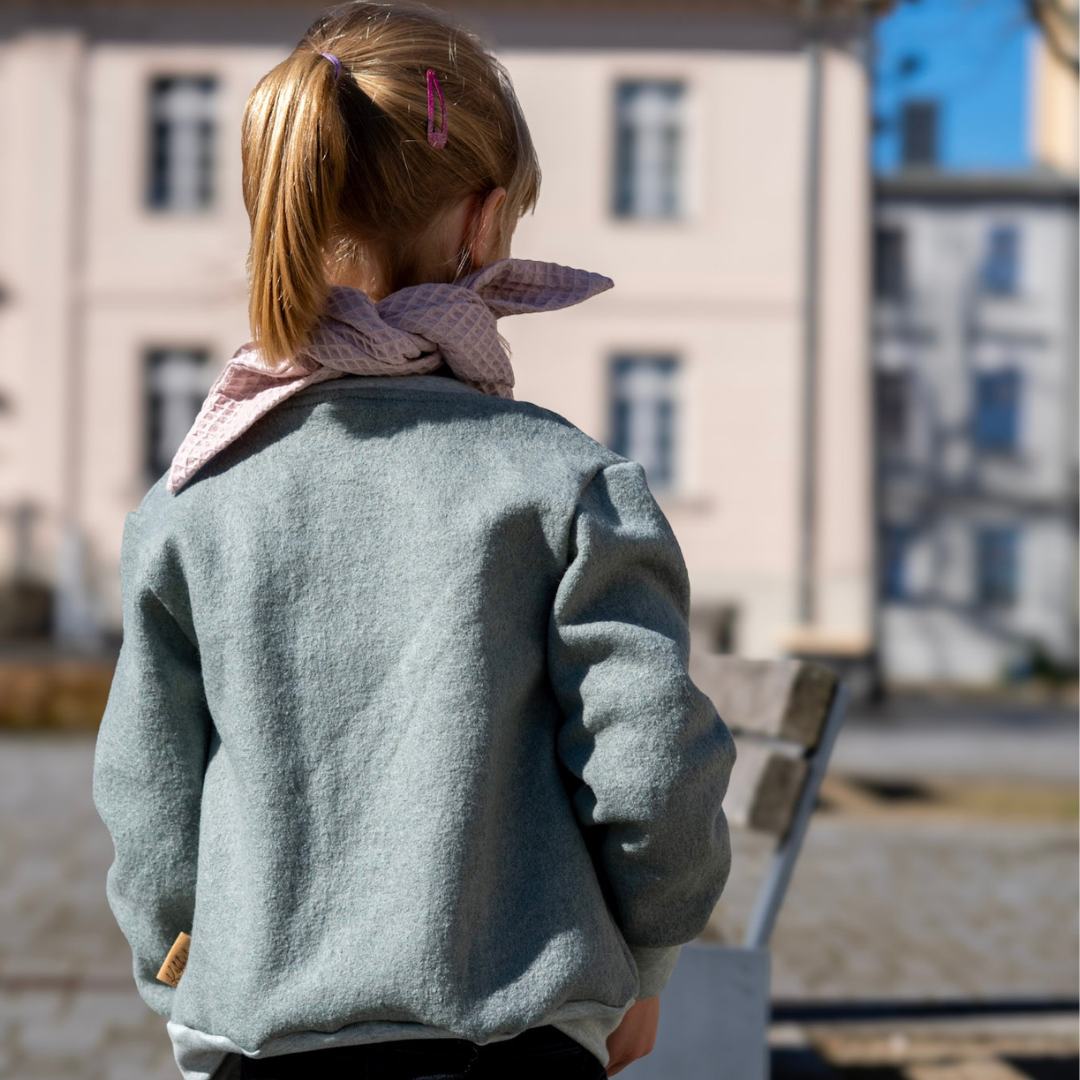 College-Jacke aus Merinowolle