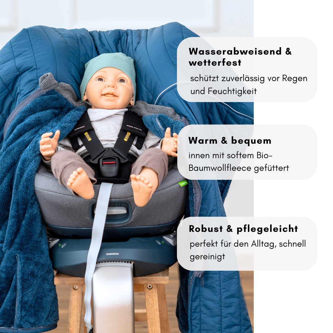 XL Kindersitzponcho Stepp Petrol