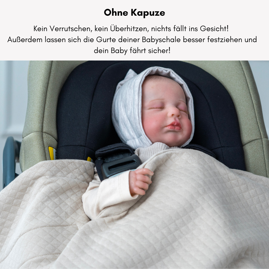 Einschlagdecke ab Geburt – für Babyschale, Kinderwagen oder Autositz ohne Kapuze