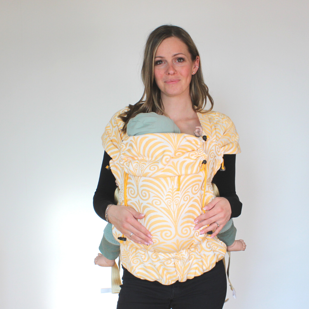 Click.it Toddler Size – ergonomische FullBuckle Babytrage ab 6 Monaten bis Kleinkindalter - gelb
