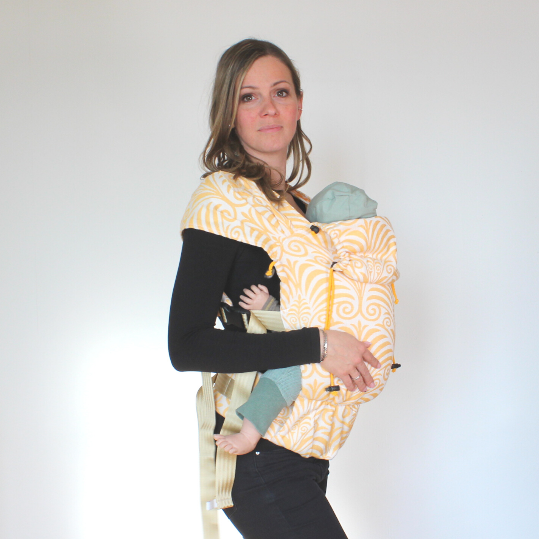 Ergonomische Babytrage mit Schnallen – passt ab Sitzalter bis Ende der Tragezeit