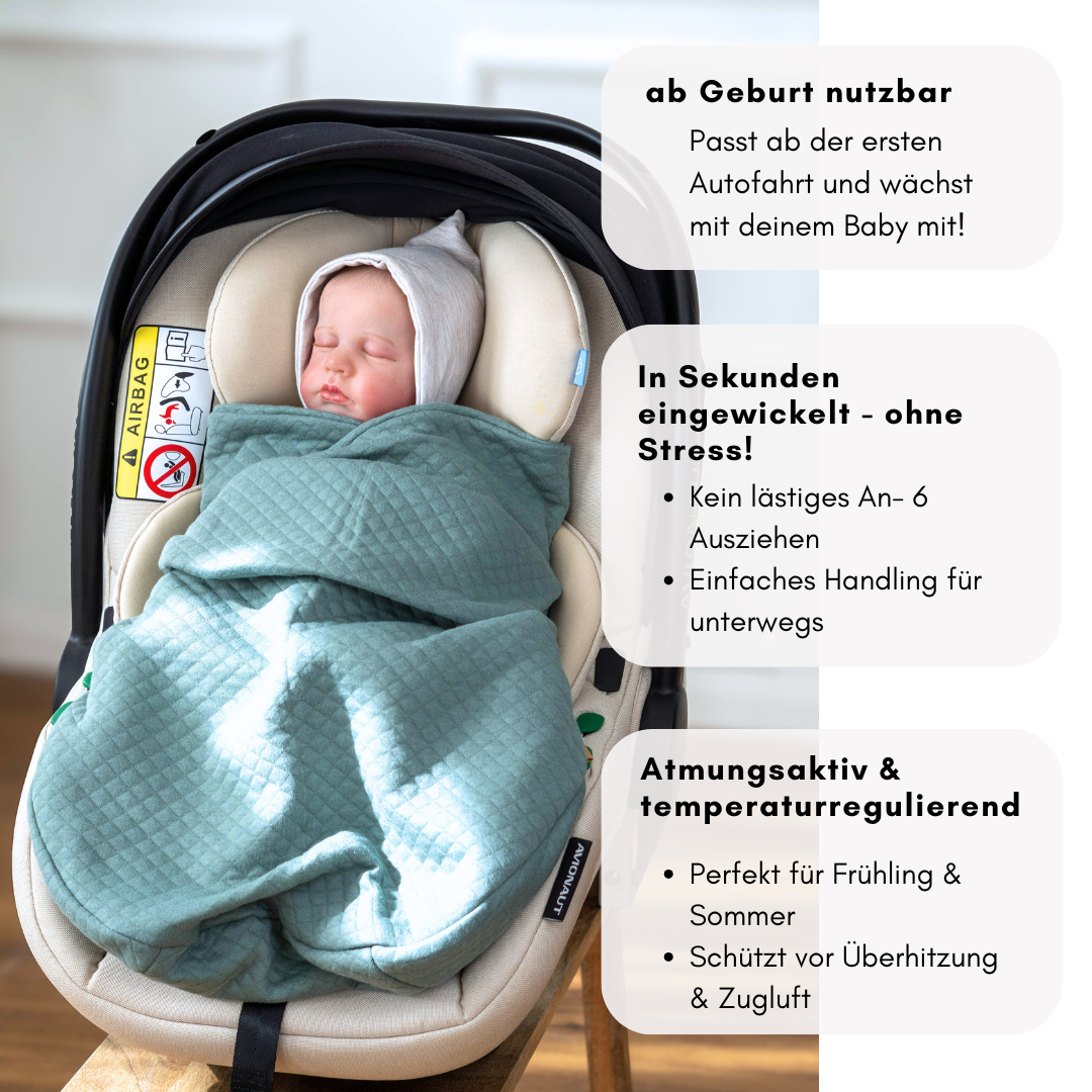 Einschlagdecke Frühling & Sommer -Saphir (Baumwolle)