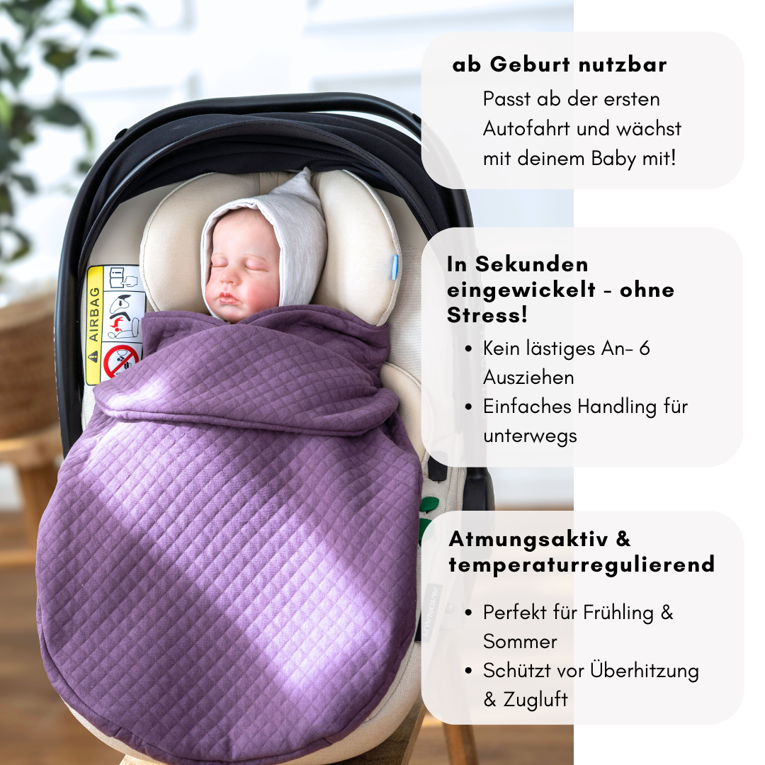 Einschlagdecke Frühling & Sommer -Amethyst (Baumwolle)