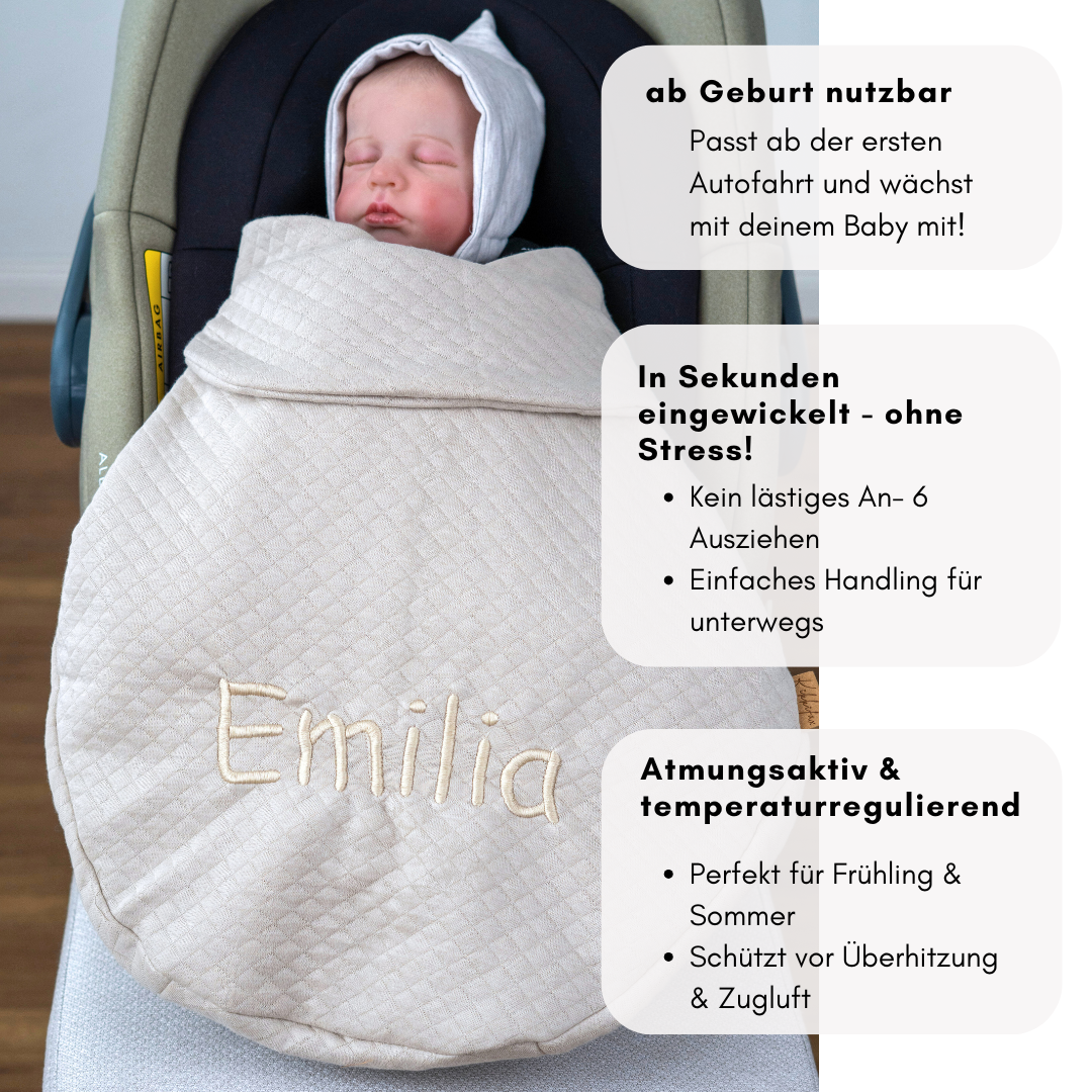 personalisierte Einschlagdecke Frühling & Sommer (Baumwolle)
