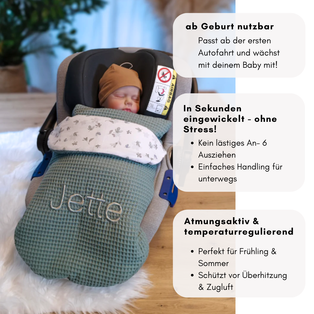 personalisierte Einschlagdecke Frühling & Sommer (Waffel)