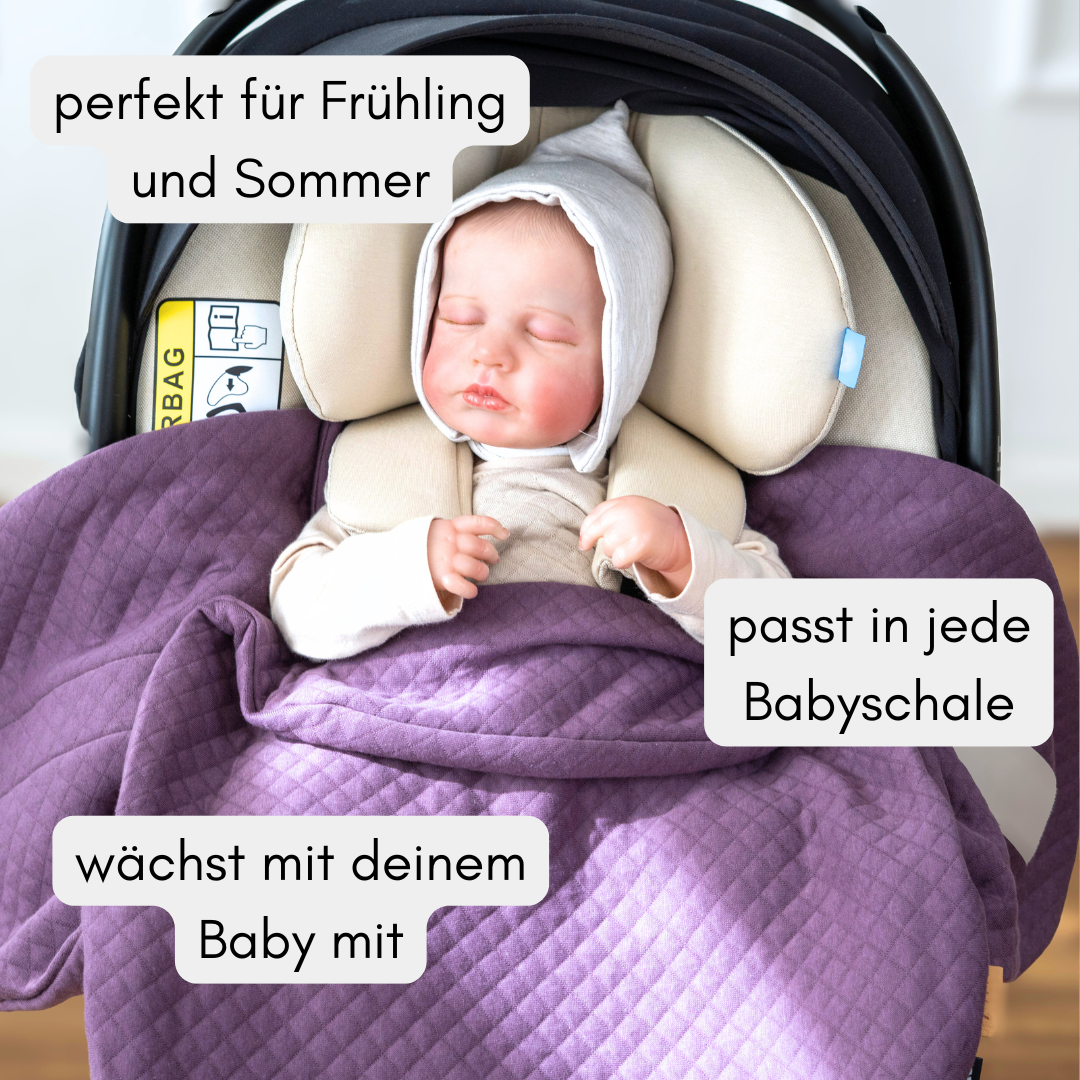 Einschlagdecke Frühling & Sommer -Amethyst (Baumwolle)