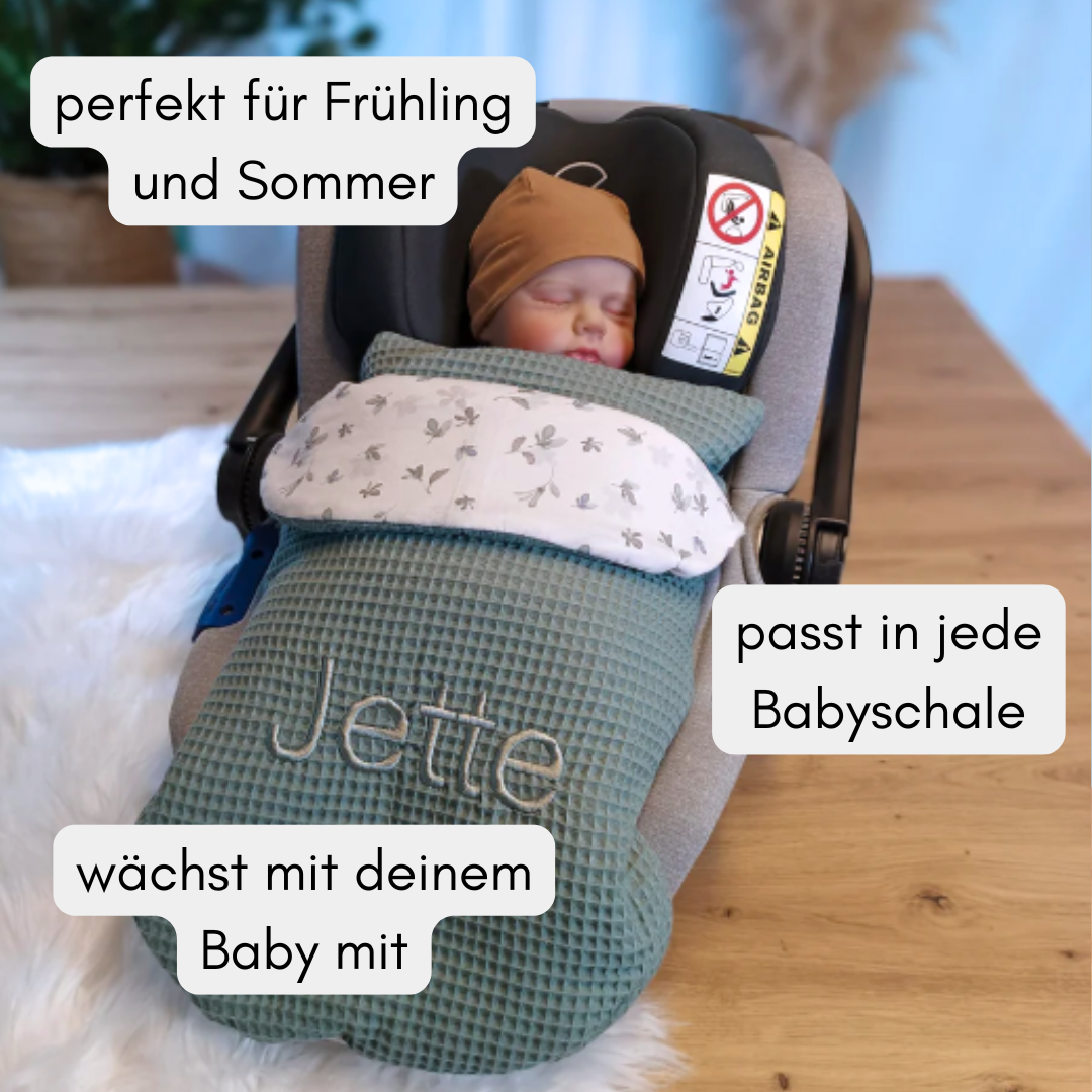 personalisierte Einschlagdecke Frühling & Sommer (Waffel)
