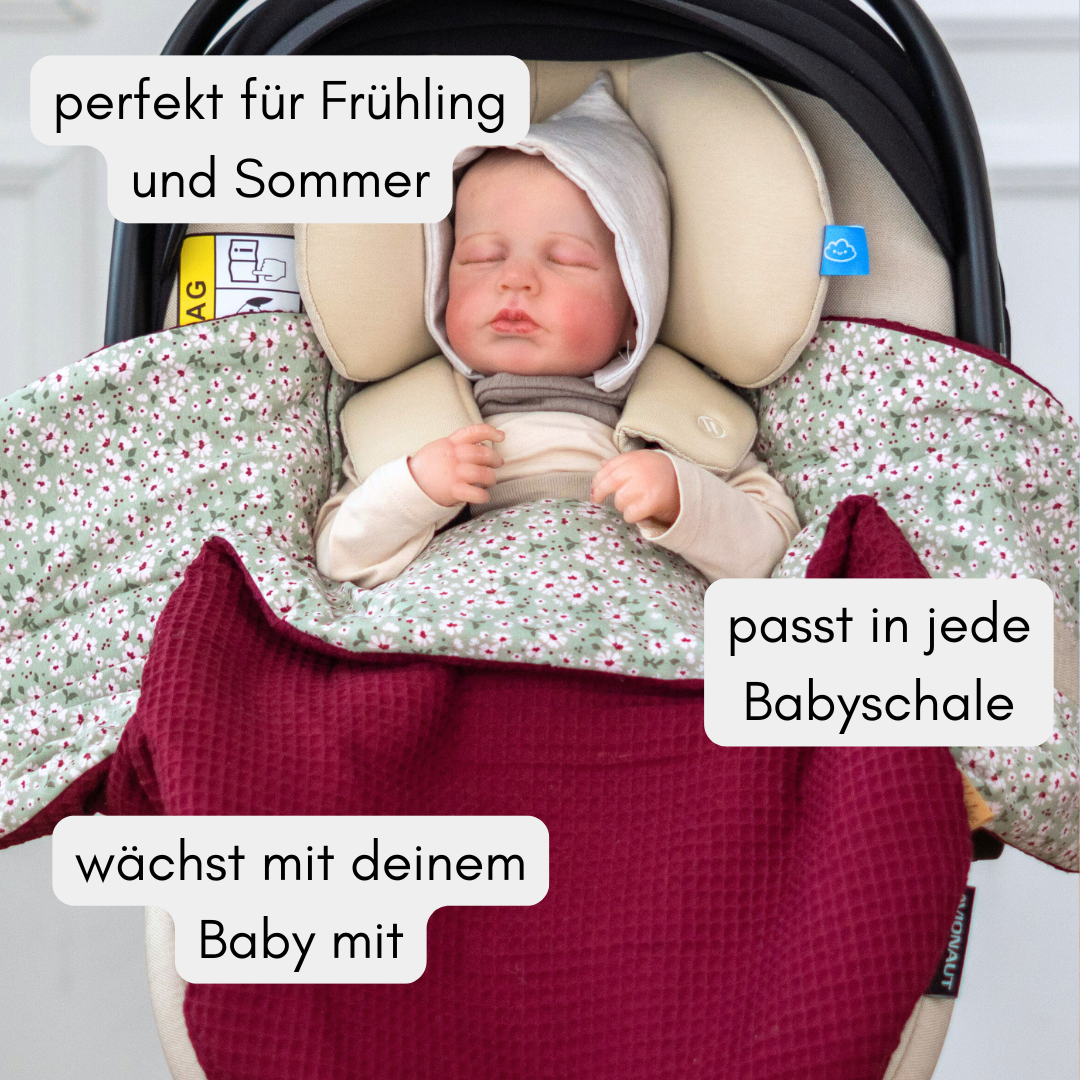Einschlagdecke Frühling & Sommer- Streublumen (Waffel & Jersey)