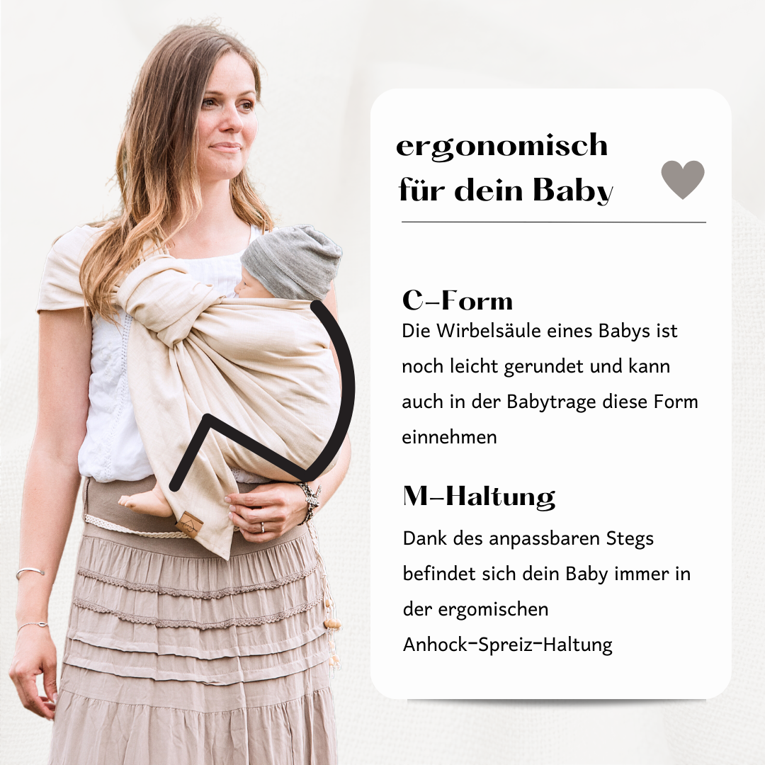 Ring Sling aus Leinen - Viola -