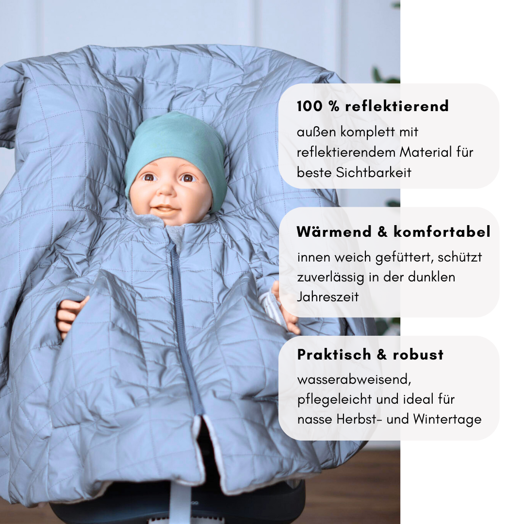 Kindersitzponcho Shiny - Reflektierend