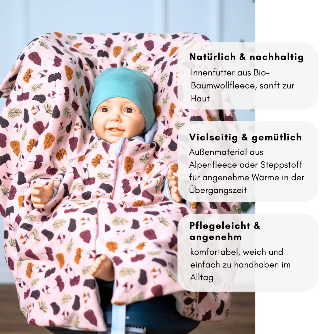 Baumwoll‑Poncho geschlossen – leicht, mitwachsend & alltagstauglich