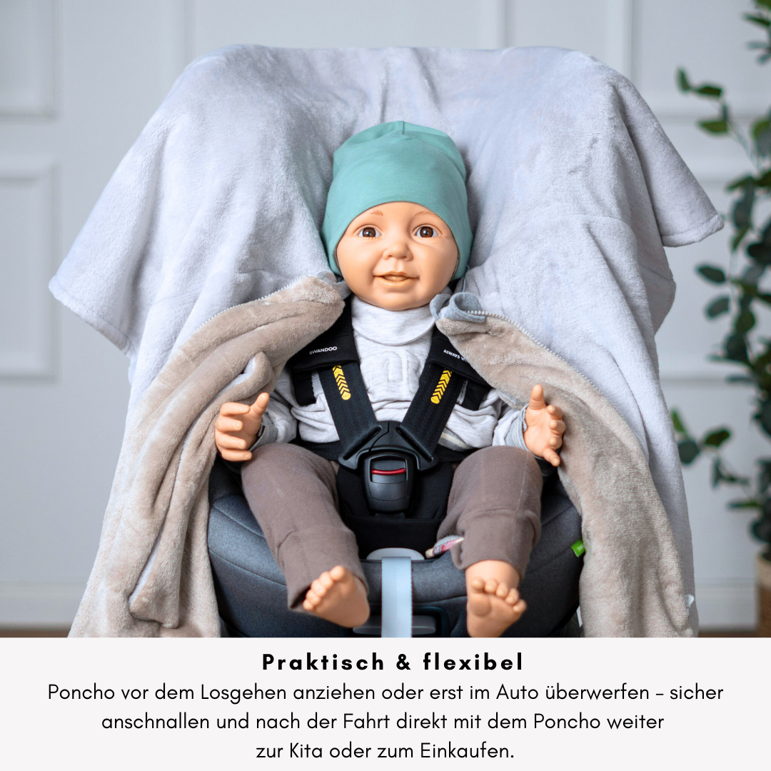 Offener Poncho – praktisch & flexibel, einfach überwerfen & sicher anschnallen