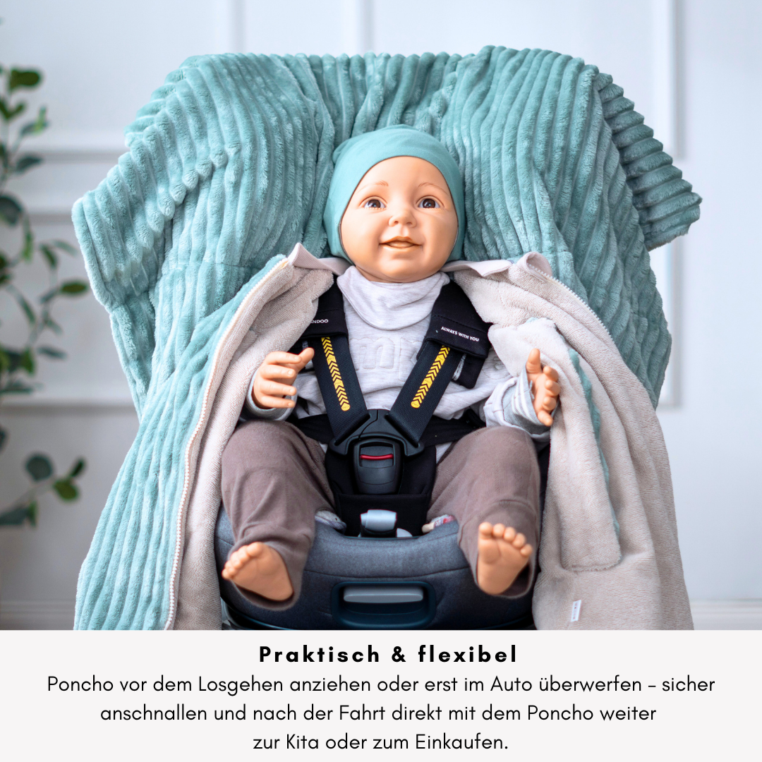 Offener Poncho – praktisch & flexibel, einfach überwerfen & sicher anschnallen