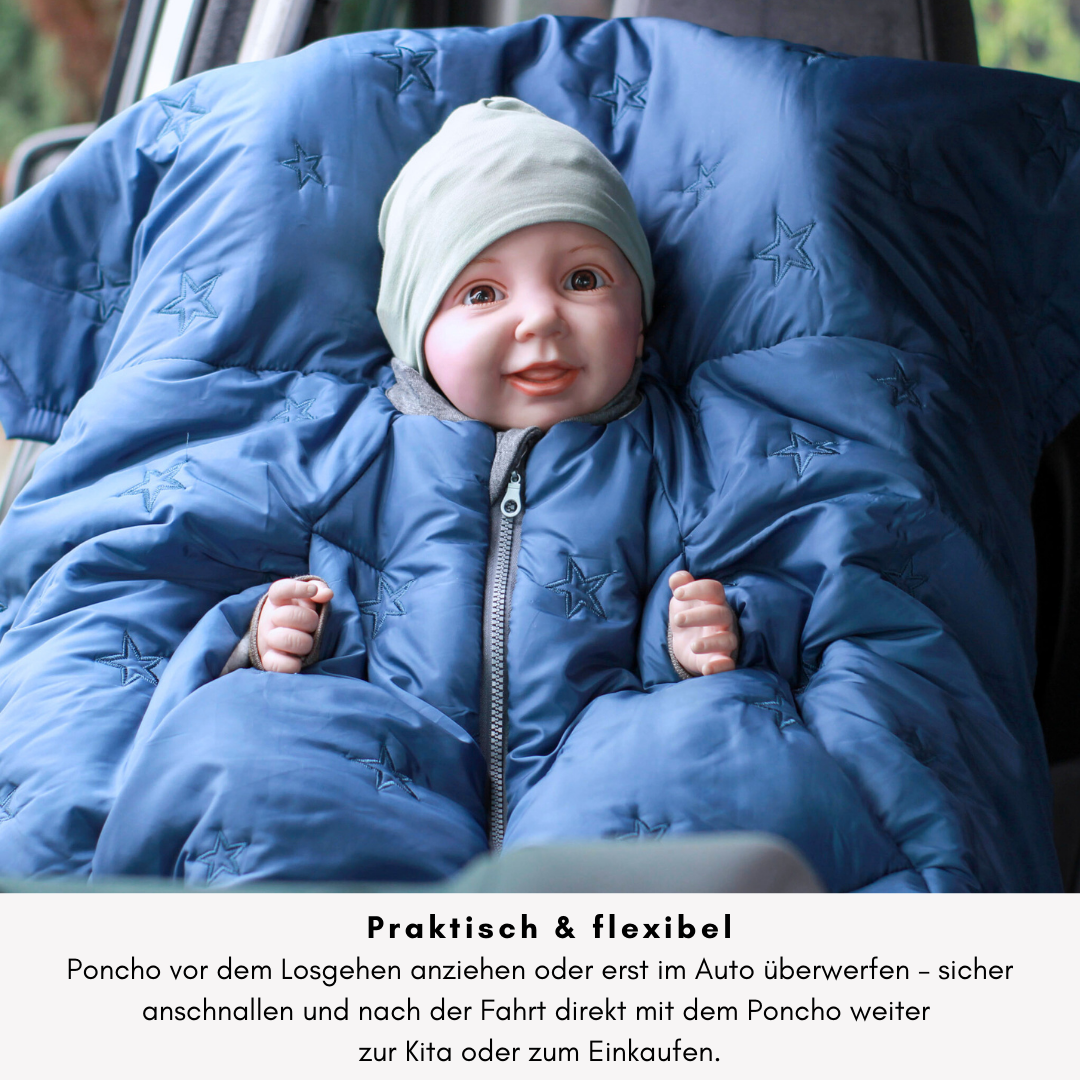 Geschlossener Poncho – ideal fürs Auto, Reboarder & Folgesitze