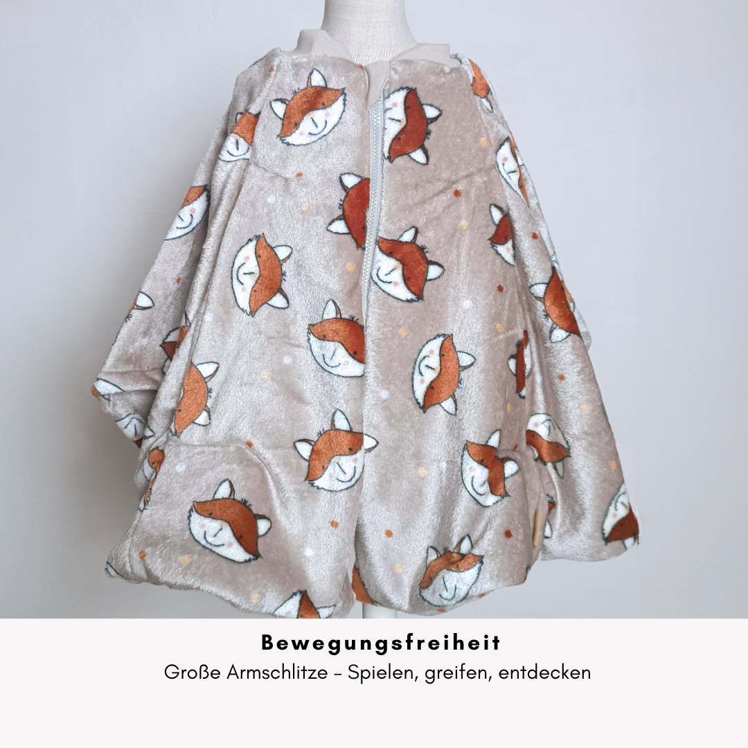 Kindersitzponcho "flauschiger Fuchs"