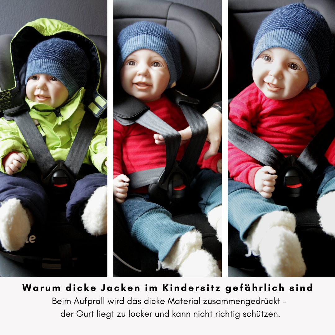 Dicke Winterjacke & Kindersitz – Sicherheitsrisiko beim Anschnallen