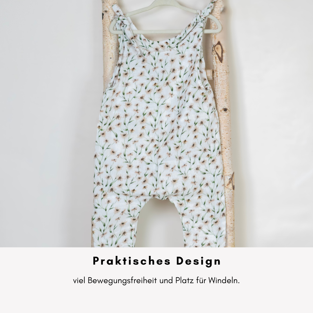 Musselin-Knotenhose – Leicht, luftig & mitwachsend "Streublümchen"