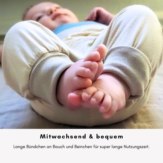 Bambushose mit langen Bündchen – perfekter Sitz für aktive Kinder und lange mitwachsend