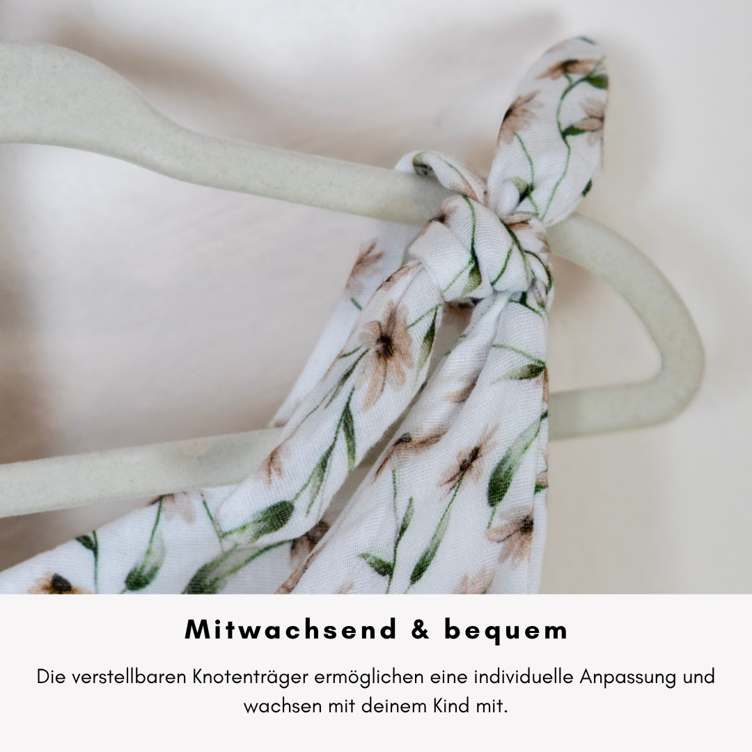 Musselin-Knotenhose – Leicht, luftig & mitwachsend "Streublümchen"
