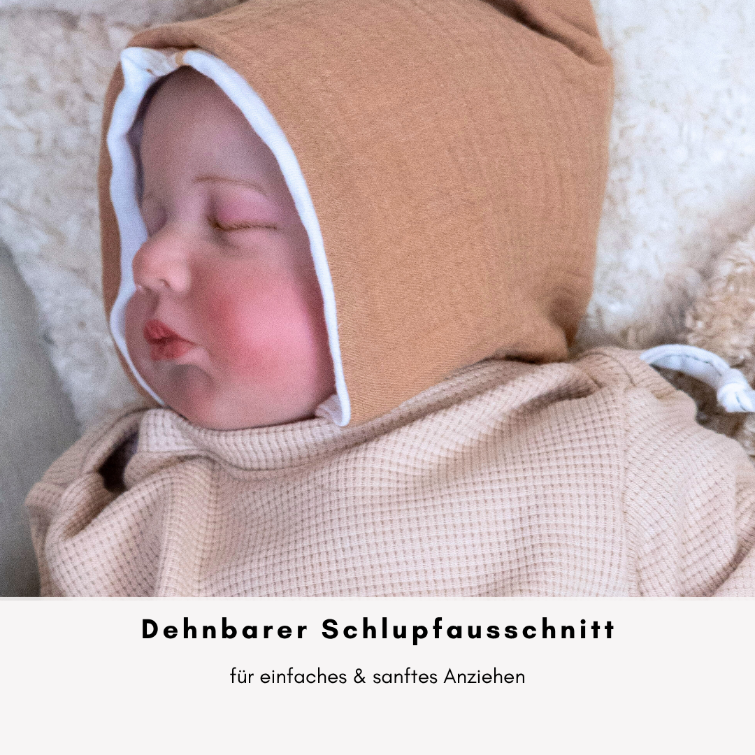 Baby Pullover aus Waffelpiqué – weich, elastisch & perfekt für die ersten Monate