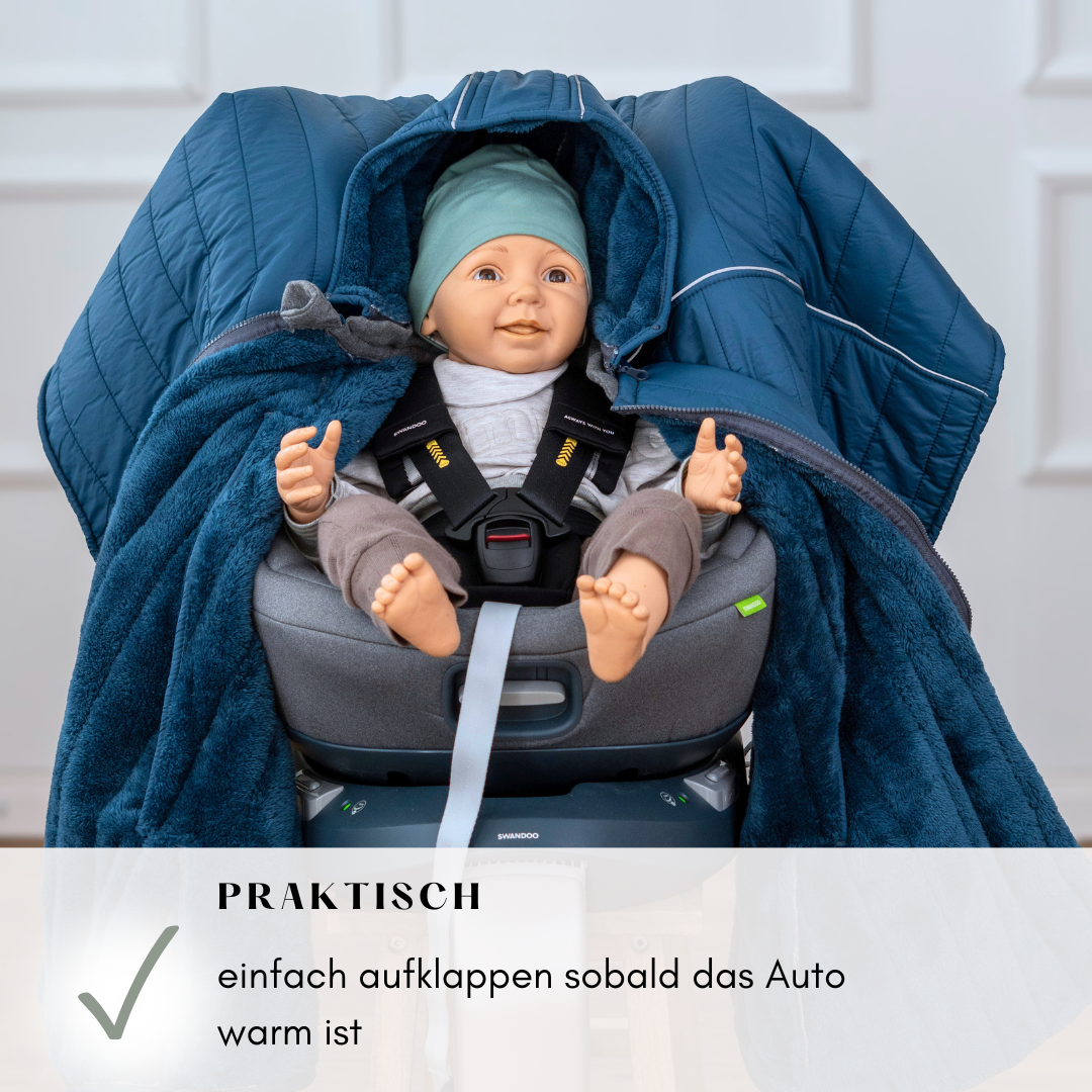 XL Kindersitzponcho Stepp Blue