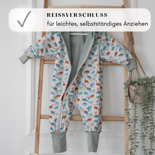 Softshell-Babyoverall – sicher angeschnallt dank Reflektoren & durchgehender Reißverschluss