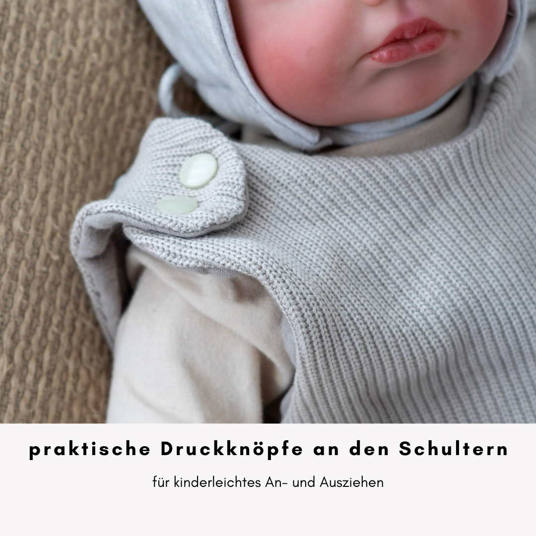 Baumwoll-Strampler für Neugeborene – praktisch mit Druckknöpfen