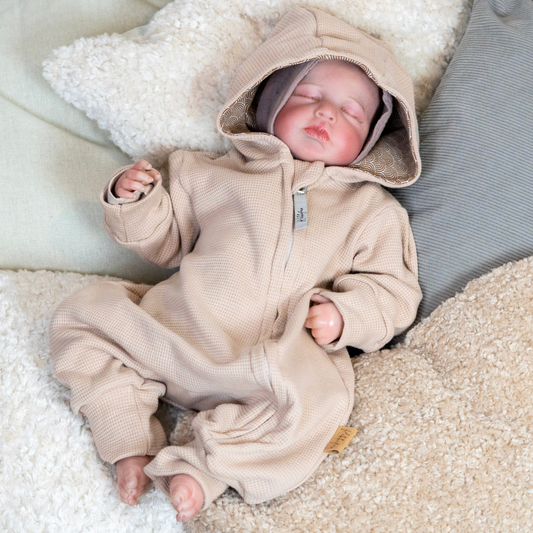 Kikkifax Waffelpiqué-Overall – leichter Baby Overall für Frühling & milde Tage