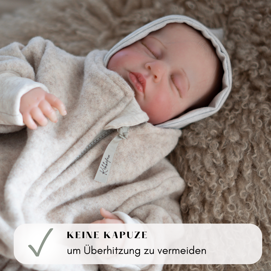 Wollfleece Newborn Overall - beige