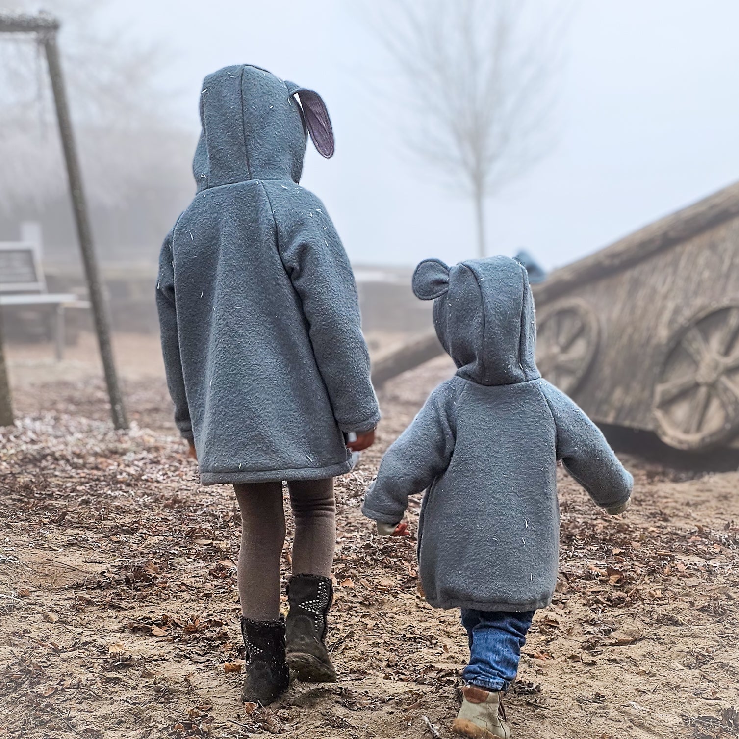 Mit Kapuzenohren versehene Wollwalk-Jacke – ideal für aktive Entdecker und kaltes Wetter