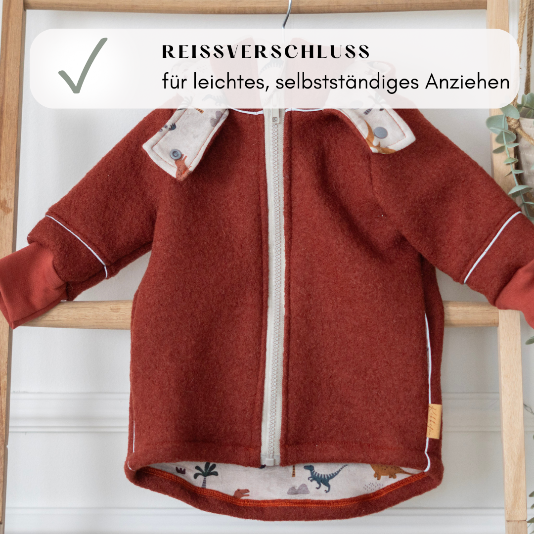 Wollwalk Jacke "Dino" 74/80