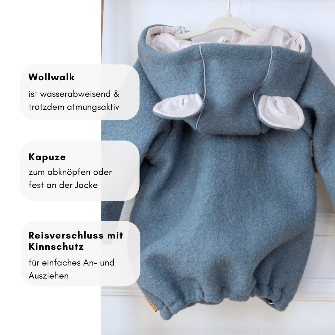 Wollwalk-Jacke in Wunschfarbe "Abenteuer"