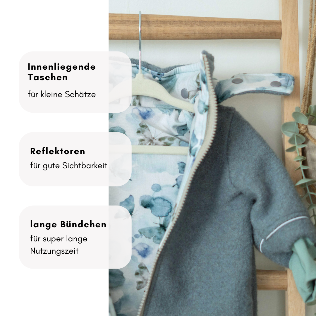 Wollwalk Jacke "Schmetterling"