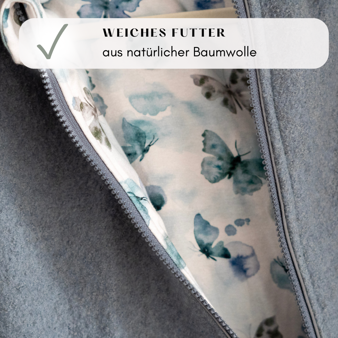 Innen komplett gefüttert mit weichem Baumwolljersey – hautfreundlich & atmungsaktiv