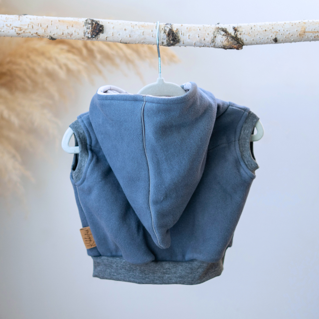 Leichte Baumwollweste für Kinder – mit Jerseyfutter und reflektierenden Details