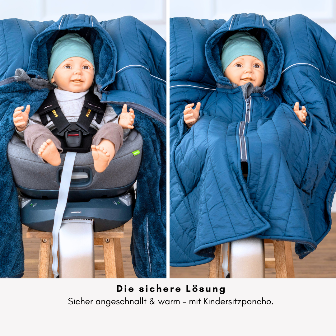 XL Kindersitzponcho Stepp Petrol
