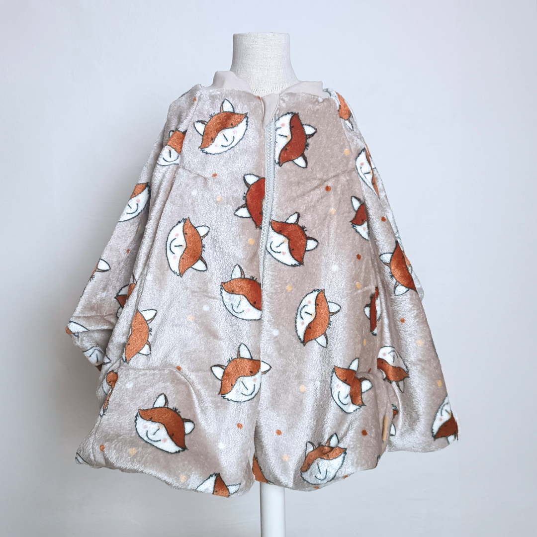 Kindersitzponcho "flauschiger Fuchs"