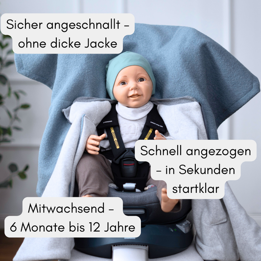 Kindersitzponcho Wollwalk "Pure Mint"