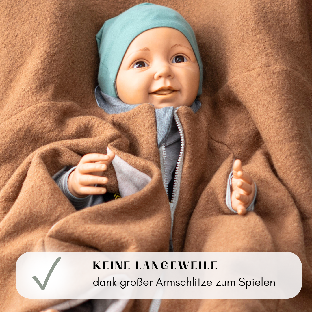 Kindersitzponcho Wollwalk "Camel"