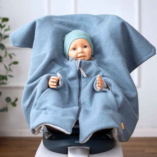 Kindersitzponcho Wollwalk "Pure Mint"