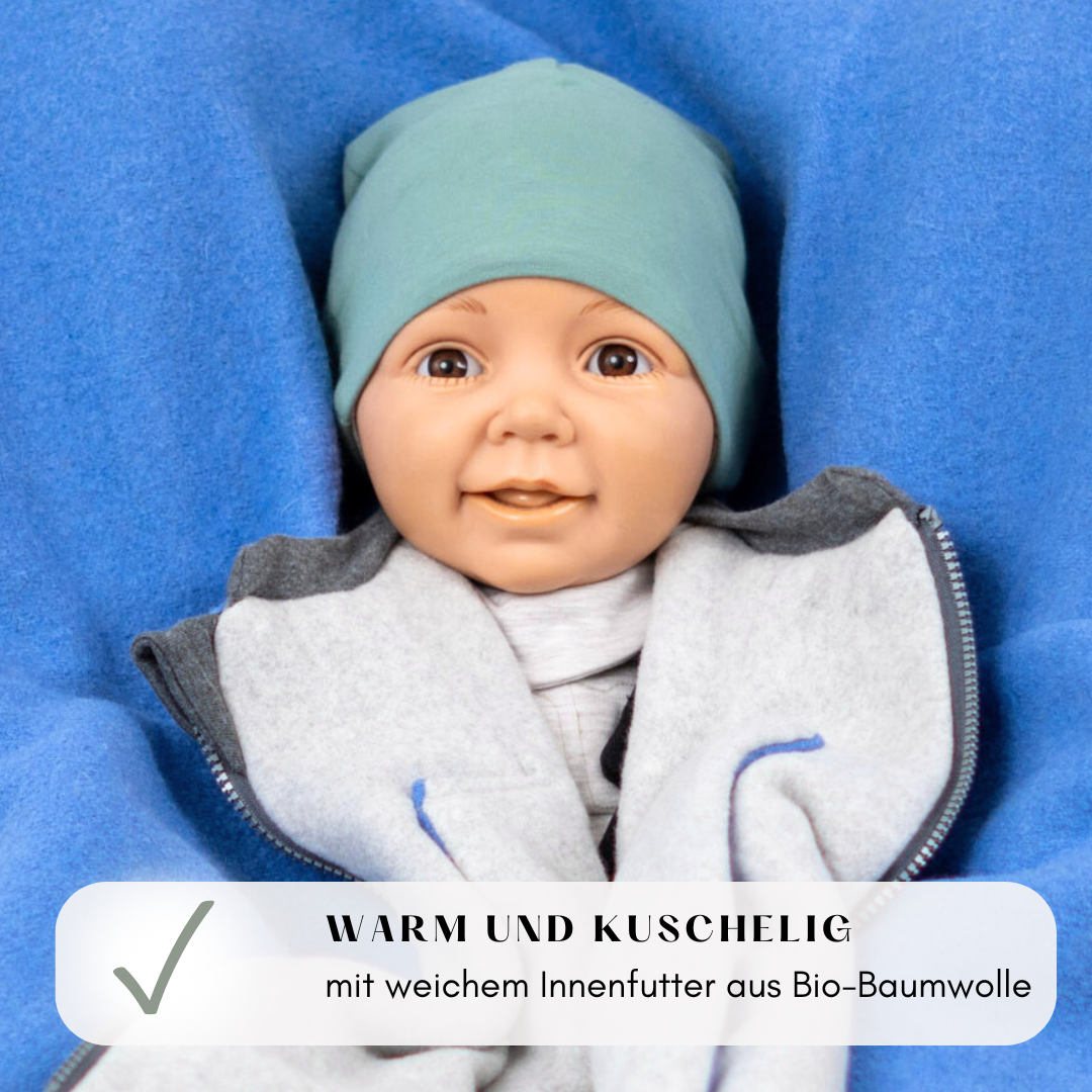 Kindersitzponcho Wollwalk "Blue"