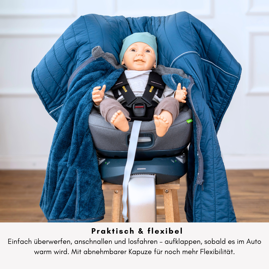 XL Kindersitzponcho Stepp Petrol